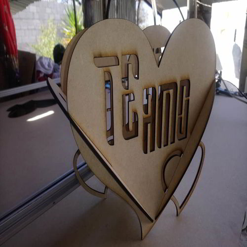 طرح جا دستی شکل قلبی چوبی برش لیزری - wooden heart shape napkin holder laser cutting ve - برای دستگاه CNC چوب و لیزر (سی ان سی)
