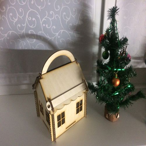 طرح خانه چوبی برای برش لیزری - wooden house for laser cut ve - برای دستگاه CNC چوب و لیزر (سی ان سی)