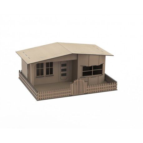 طرح قالب خانه چوبی برای برش لیزری - wooden house template for laser cut ve - برای دستگاه CNC چوب و لیزر (سی ان سی)