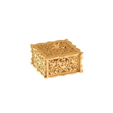طرح جعبه جواهرات چوبی لیزر - wooden jewelry box laser cut - برای دستگاه CNC چوب و لیزر (سی ان سی)