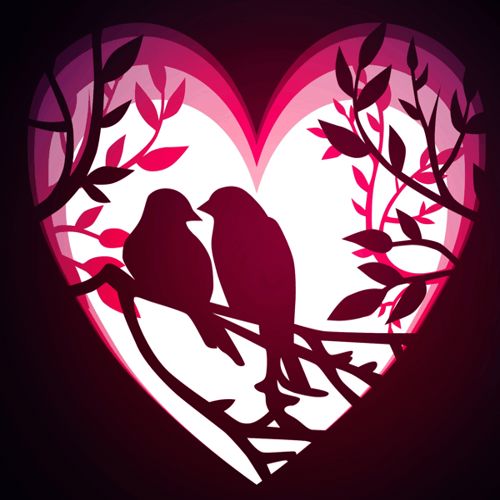 طرح قالب چراغ جعبه لامپ پرنده عشق چوبی لیزر - wooden love bird lightbox lamp template laser cut - برای دستگاه CNC چوب و لیزر (سی ان سی)