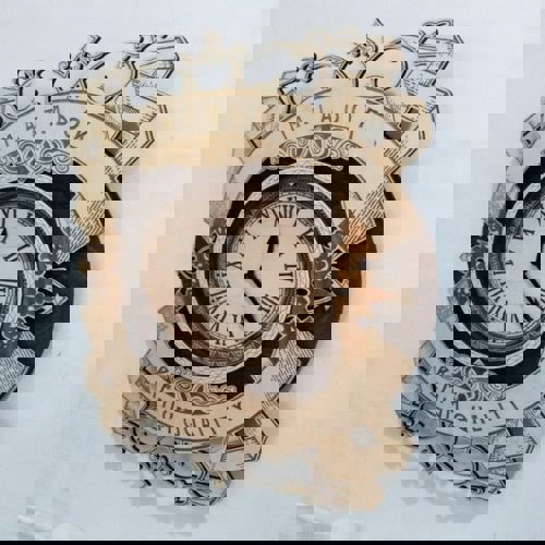 طرح ساعت دیواری چوبی ماتادور ممتاز تراشکاری - wooden matador premium wall hanging clock cnc ve - برای دستگاه CNC چوب و لیزر (سی ان سی)