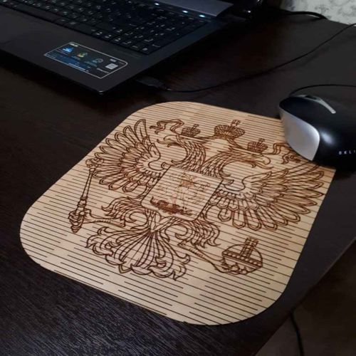 طرح پد موس چوبی برای برش لیزری - wooden mouse pad for laser cutting ve - برای دستگاه CNC چوب و لیزر (سی ان سی)
