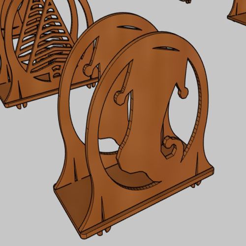 طرح جا دستمال چوبی کریسمس جوراب لیزر - wooden napkin holder christmas stocking laser cut - برای دستگاه CNC چوب و لیزر (سی ان سی)