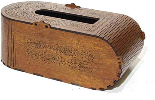 طرح جا دستمال چوبی جعبه دستمال برش لیزری - wooden napkin holder tissue box laser cutting ve - برای دستگاه CNC چوب و لیزر (سی ان سی)