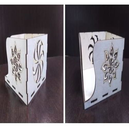 طرح جا دستمال چوبی با الگو برش لیزری - wooden napkin holder with pattern laser cutting ve - برای دستگاه CNC چوب و لیزر (سی ان سی)