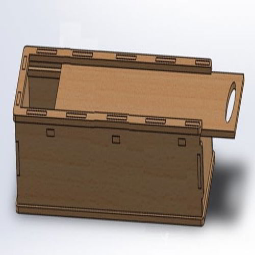 طرح جعبه مداد چوبی برای بچه‌ها لیزری - wooden pencil box case for kids laser cut ve - برای دستگاه CNC چوب و لیزر (سی ان سی)