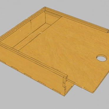 طرح جعبه مداد چوبی سازماندهنده برش لیزری - wooden pencil box organizer laser cut ve - برای دستگاه CNC چوب و لیزر (سی ان سی)