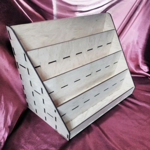 طرح پایه کارت پستال چوبی برای برش لیزری - wooden postcard stand for laser cutting ve - برای دستگاه CNC چوب و لیزر (سی ان سی)