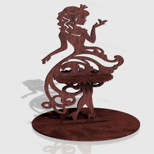 طرح جا دستمال چوبی شاهزاده خانم برش لیزری - wooden princess napkin holder laser cutting ve - برای دستگاه CNC چوب و لیزر (سی ان سی)
