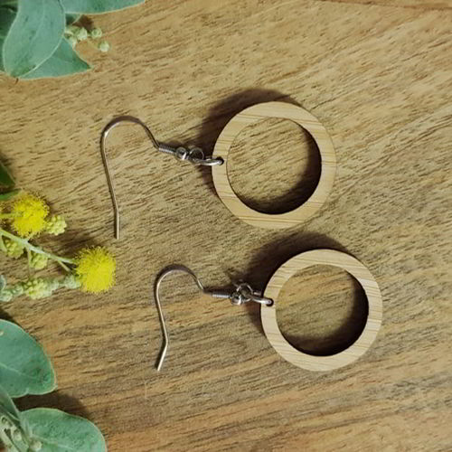 طرح گوشواره گرد چوبی طرح جواهرات قالب برش لیزری - wooden round shape earring design jewelry template laser cut ve - برای دستگاه CNC چوب و لیزر (سی ان سی)