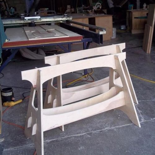 طرح اره چوبی لیزر - wooden sawhorse plans laser cut - برای دستگاه CNC چوب و لیزر (سی ان سی)