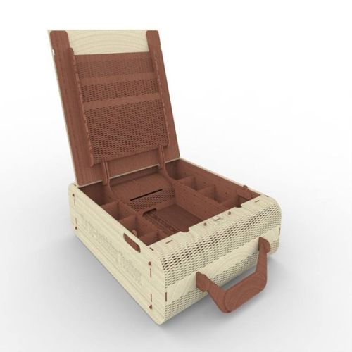 طرح چمدان چوبی برای برش لیزری هزینه - wooden suitcase for laser cutting - برای دستگاه CNC چوب و لیزر (سی ان سی)