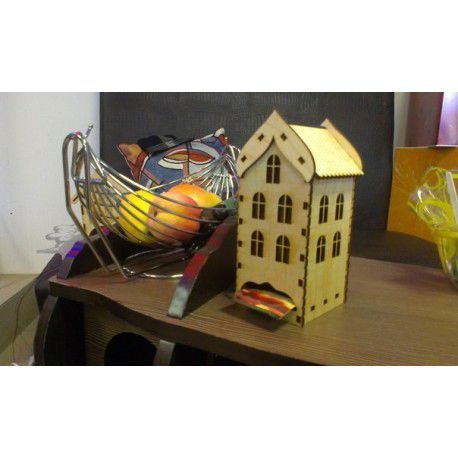 طرح قالب چایخانه چوبی برای برش لیزری - wooden tea house template for laser cut ve - برای دستگاه CNC چوب و لیزر (سی ان سی)