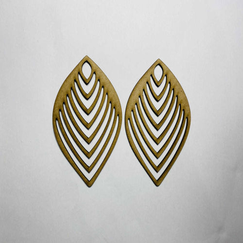 طرح گوشواره‌های چوبی اشکی لیزری - wooden teardrop earrings laser cut - برای دستگاه CNC چوب و لیزر (سی ان سی)