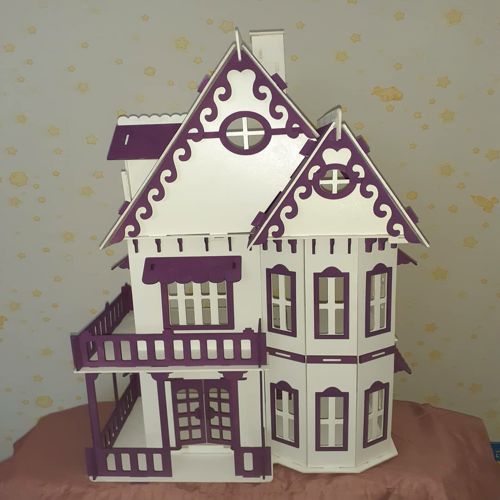 طرح خانه عروسک ویلایی اسباب بازی چوبی برای برش لیزری - wooden toy villa doll house for laser cut ve - برای دستگاه CNC چوب و لیزر (سی ان سی)