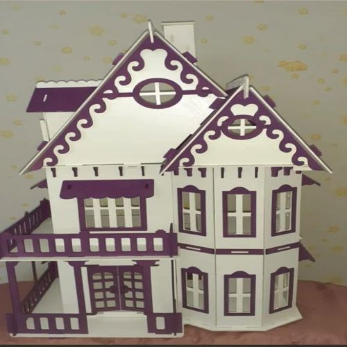 طرح wooden-toy-villa-doll-house-ve