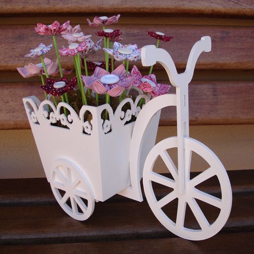 طرح سه چرخه چوبی، دوچرخه، سبد گل، برش لیزری، - wooden tricycle bike flower basket laser cut ve - برای دستگاه CNC چوب و لیزر (سی ان سی)