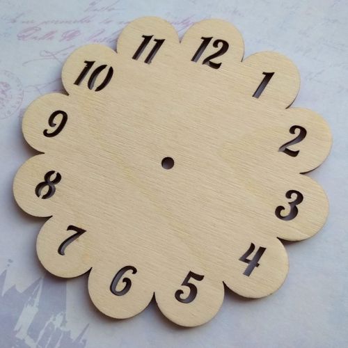 طرح ساعت دیواری چوبی خالی و ناقص برای برش لیزری - wooden unfinished blank wall clock for laser cut ve - برای دستگاه CNC چوب و لیزر (سی ان سی)