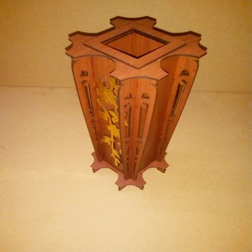 طرح گلدان چوبی برای برش لیزری - wooden vase for laser cut ve - برای دستگاه CNC چوب و لیزر (سی ان سی)