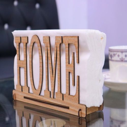 طرح جای دستمال کاغذی چوبی خانگی میلی‌متری برش لیزری - wood home napkin holder 3mm laser cutting ve - برای دستگاه CNC چوب و لیزر (سی ان سی)