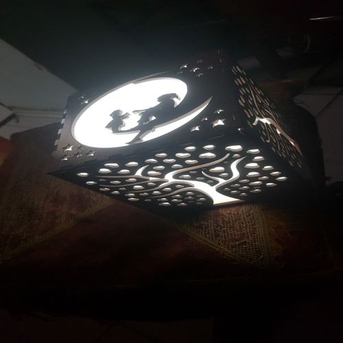 طرح آباژور چوبی برای برش لیزری قاب - wood lamp shade for laser cut ve - برای دستگاه CNC چوب و لیزر (سی ان سی)