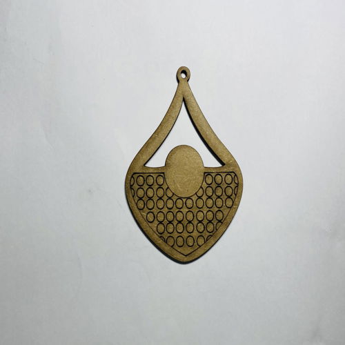 طرح آویز گردنبند چوبی لیزر - wood pendant necklace laser cut - برای دستگاه CNC چوب و لیزر (سی ان سی)