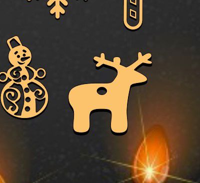 طرح wood-reindeer-christmas-tree-hanging-ornaments-home-decoration-laser-cut