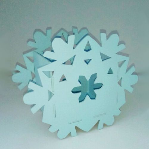 طرح جا مداد دانه برف چوبی لیزری - wood snowflake pencil holder laser cut ve - برای دستگاه CNC چوب و لیزر (سی ان سی)
