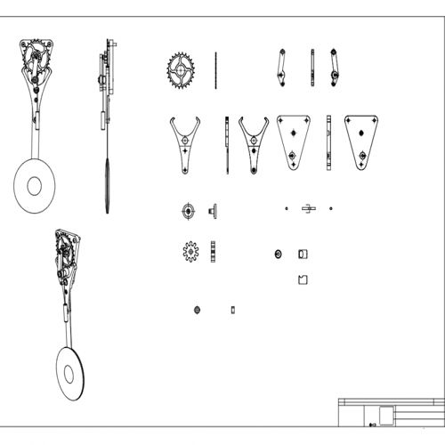 طرح ساده‌ترین ساعت d fs rev - worlds simplest clock dxfs rev2 - برای دستگاه CNC چوب و لیزر (سی ان سی)