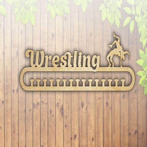 طرح الگوی آویز مدال کشتی برای برش لیزری - wrestling medal hanger template for laser cut ve - برای دستگاه CNC چوب و لیزر (سی ان سی)