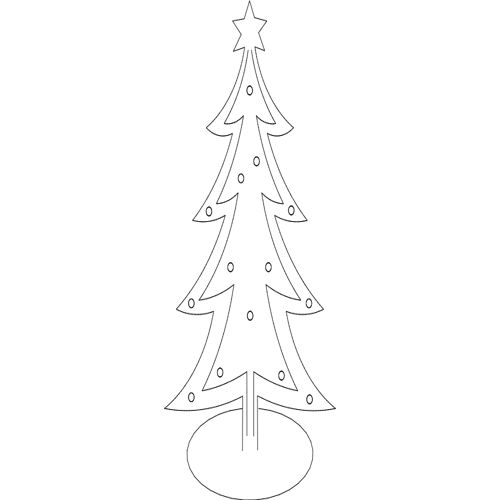 طرح طراحی درخت کریسمس - xmas tree design - برای دستگاه CNC چوب و لیزر (سی ان سی)