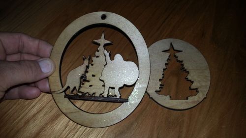 طرح درخت کریسمس بابانوئل کانگورو برش لیزری - xmas tree santa kangaroo laser cut ve - برای دستگاه CNC چوب و لیزر (سی ان سی)