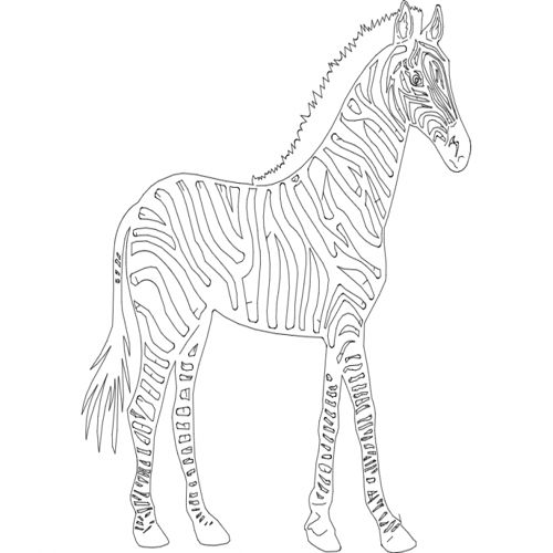 طرح گور خر - zebra - برای دستگاه CNC چوب و لیزر (سی ان سی)