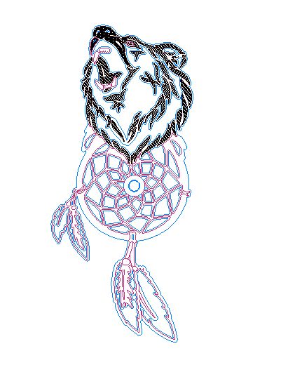 طرح وکتور دکوری گرگ زوزان  برای برش - vector - برای دستگاه CNC چوب و لیزر (سی ان سی)