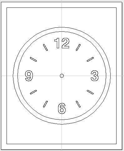 طرح وکتور ساعت دیواری چوبی ساده برای برش دستگاه cnc