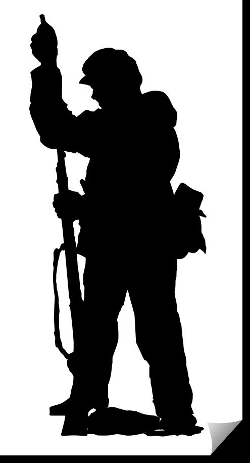 طرح تفنگ عمودی سرباز مناسب برای استفاده در دستگاه های cnc چوب و cnc لیزر - soldier vertical rifle dxf file