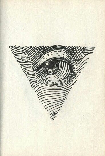 طرح تاتو نقطه ای چشم مناسب برای استفاده در دستگاه های cnc چوب و cnc لیزر - all seeing eye dotwork tattoo dxf file