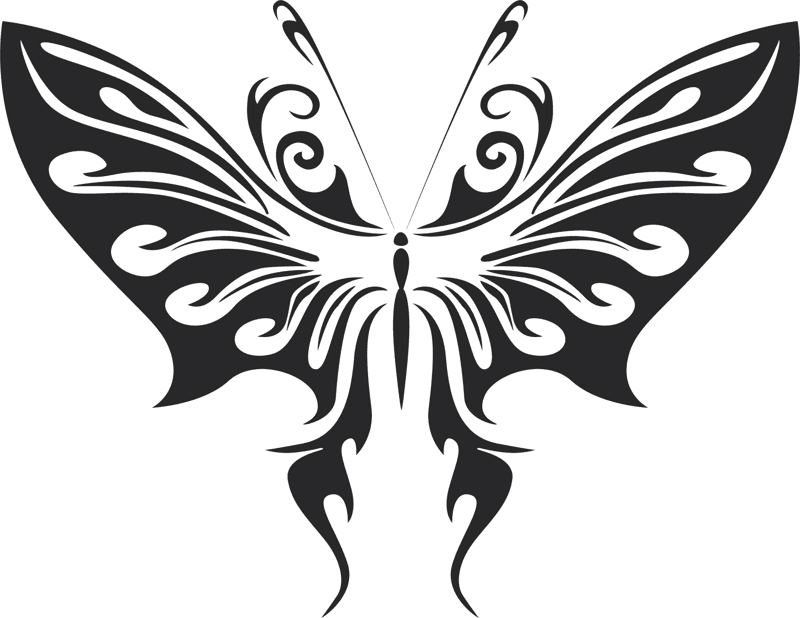 طرح وکتور طرح پروانه رایگان مناسب برای استفاده در دستگاه های cnc چوب و cnc لیزر - butterfly free vector art dxf file