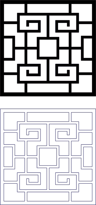 طرح مشبک مشبک مناسب برای استفاده در دستگاه های cnc چوب و cnc لیزر - dxf design grille pattern dxf file