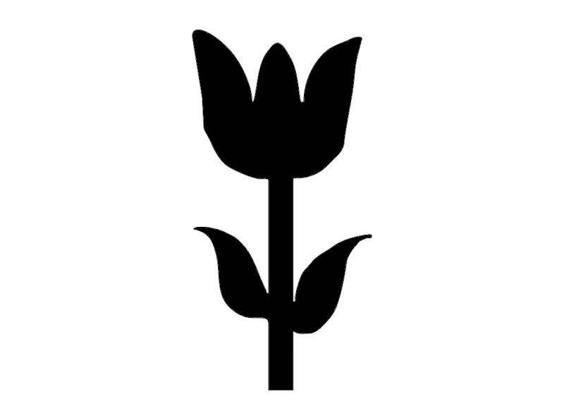 طرح گل شماره ۱ مناسب برای استفاده در دستگاه های cnc چوب و cnc لیزر - flower 1 dxf file