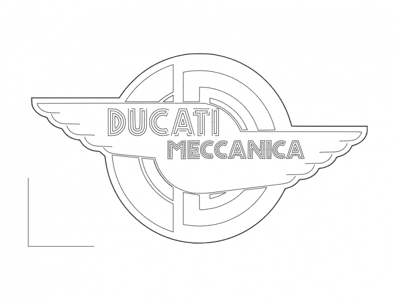 طرح دوکاتی مکانیکی مناسب برای استفاده در دستگاه های cnc چوب و cnc لیزر - ducati meccanica dxf file