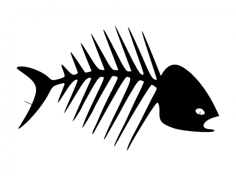 طرح استخوان ماهی مناسب برای استفاده در دستگاه های cnc چوب و cnc لیزر - fish bones dxf file