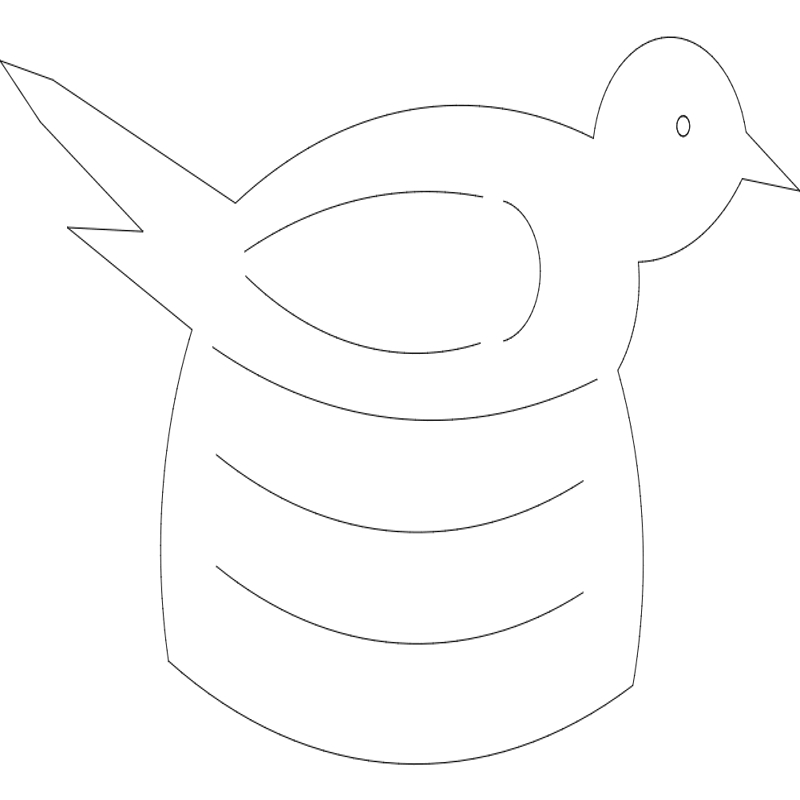طرح لانه پرنده مناسب برای استفاده در دستگاه های cnc چوب و cnc لیزر - bird nest dxf file