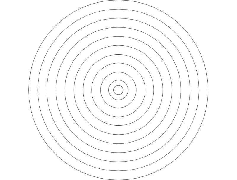 طرح دایره ای مناسب برای استفاده در دستگاه های cnc چوب و cnc لیزر - bullseye dxf file