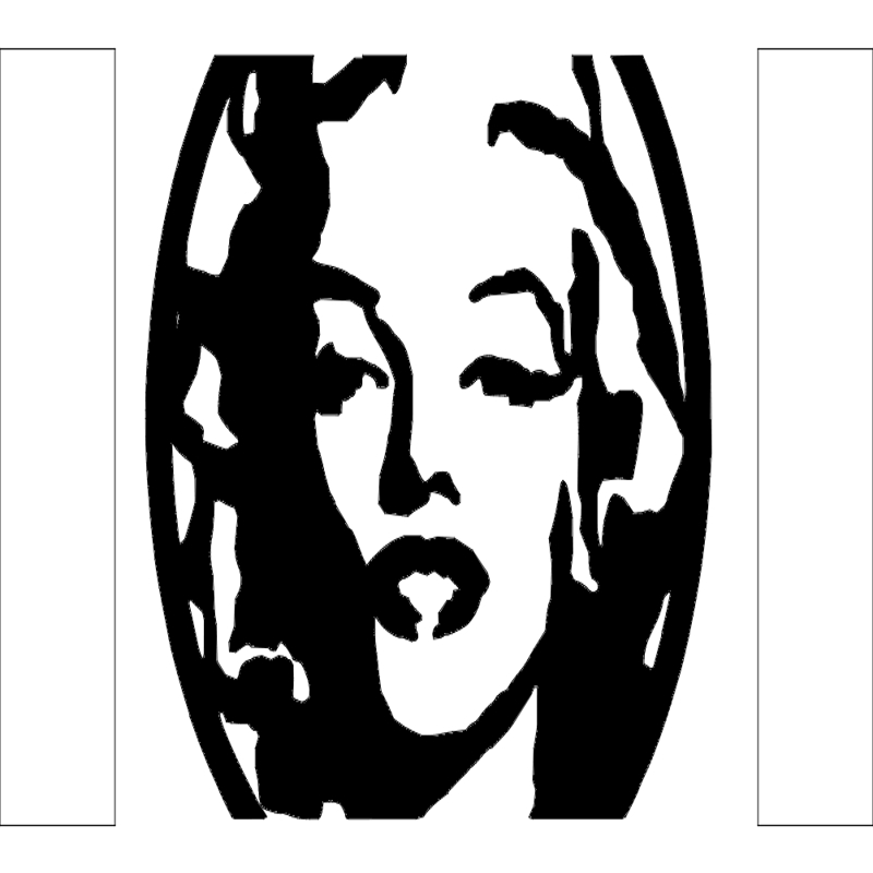 طرح اسکرین شات زن مناسب برای استفاده در دستگاه های cnc چوب و cnc لیزر - screenshot woman dxf file