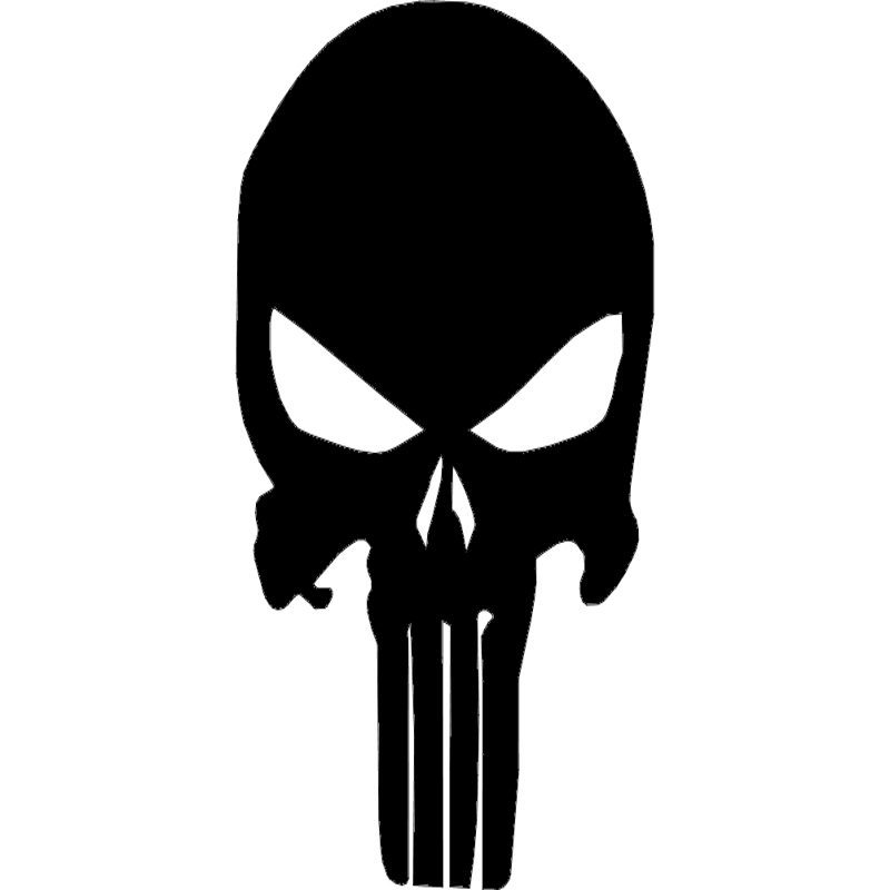 طرح جمجمه مجازاتگر مناسب برای استفاده در دستگاه های cnc چوب و cnc لیزر - punisher skull dxf file