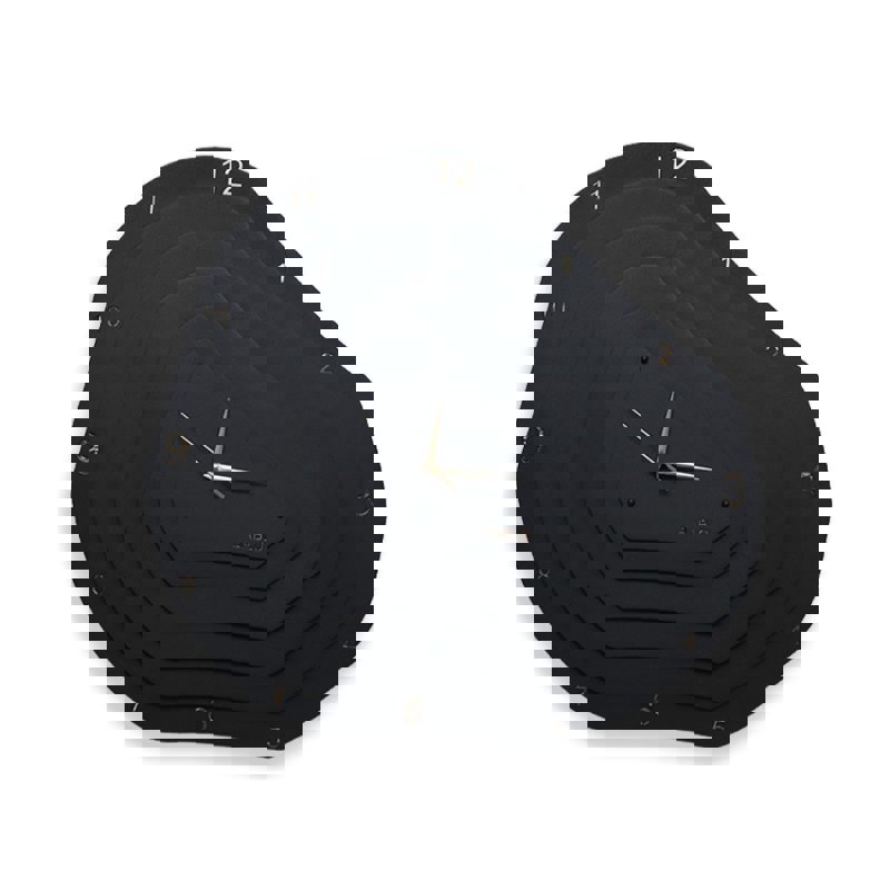 طرح ساعت دیواری هرمی مناسب برای استفاده در دستگاه های cnc چوب و cnc لیزر - laser cut pyramid wall clock