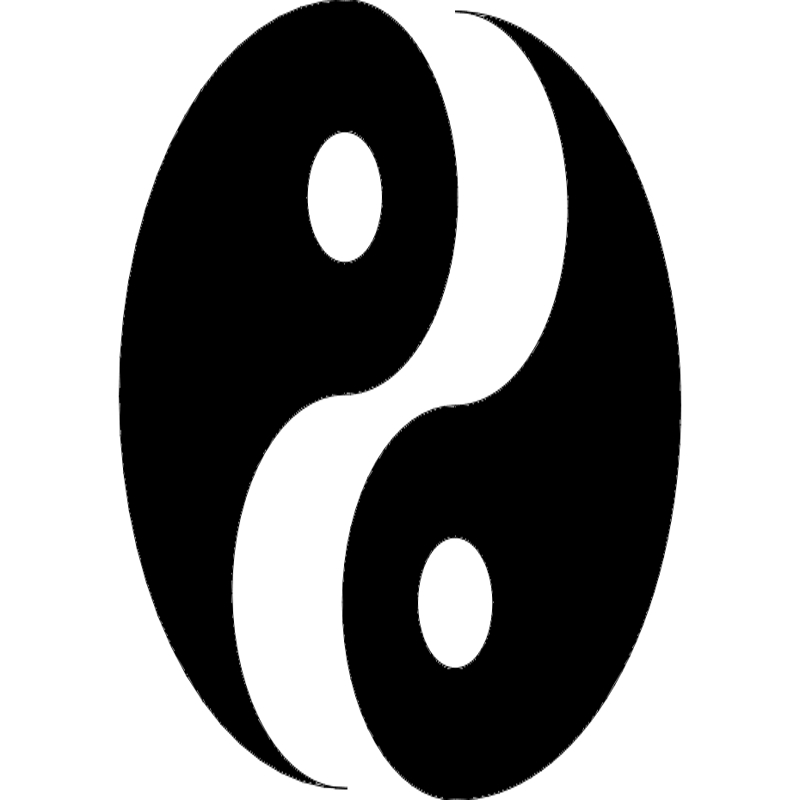 طرح فایل ying yang مناسب برای استفاده در دستگاه های cnc چوب و cnc لیزر - ying yang dxf file