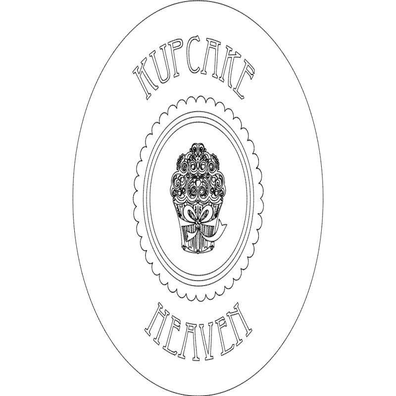 طرح کیک کوپکیک مناسب برای استفاده در دستگاه های cnc چوب و cnc لیزر - kupcake dxf file